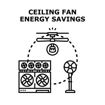 Home appliances cooling technology comparing energy efficiency Stock Illustration