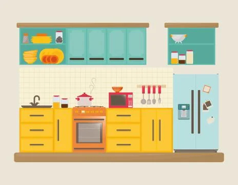 Home appliances design Stock Illustration