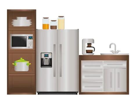 Home appliances design Stock Illustration