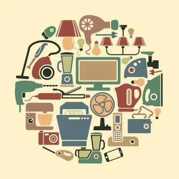 Home appliances Stock Illustration