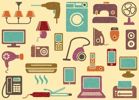 Home appliances Stock Illustration