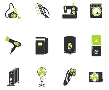 Home applicances simply icons Stock Illustration