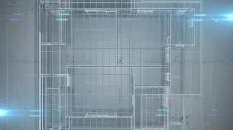 Home Architecture constructing and designing blueprint concept Illustrazione stock