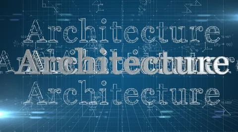 Home Architecture constructing and designing blueprint wire frame concept 3D  Stock Illustration