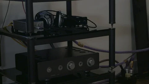 Home audio system turning on. Stock Footage 106025921