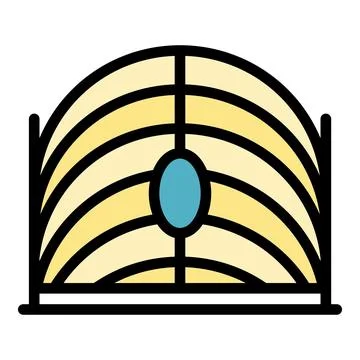 Home automatic gate icon vector flat Stock Illustration