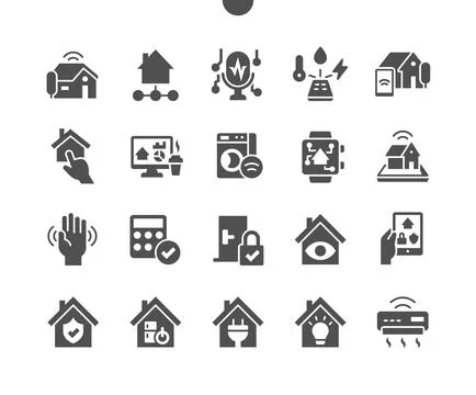 Home automation. Control house. Security system. Stock Illustration