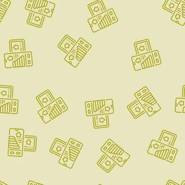 Home automation efficient line seamless pattern Illustrazione stock