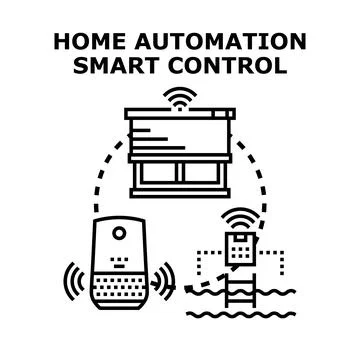 Home automation smart control system concept Stock Illustration