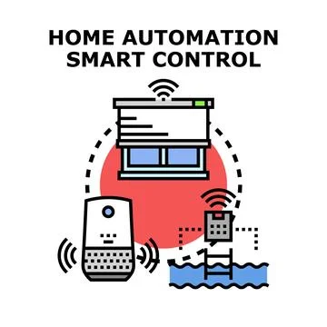 Home automation smart control system concept Stock Illustration