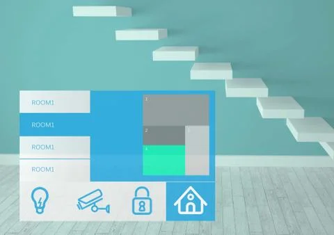 Home automation system App Interface Illustrazione stock