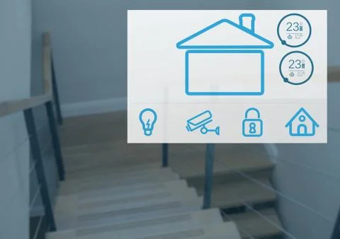 Home automation system App Interface Stock Photos