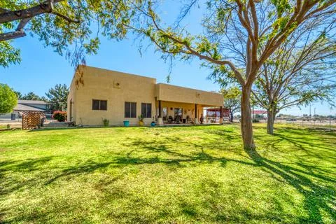 A home back yard Stock Photos