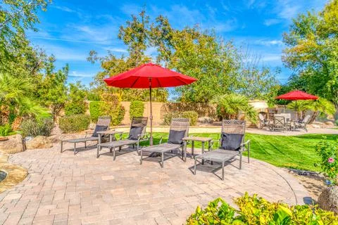 A home back yard Stock Photos
