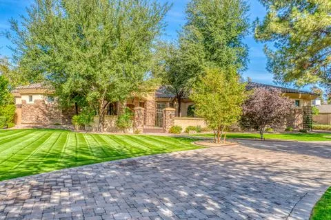 A home back yard Stock Photos