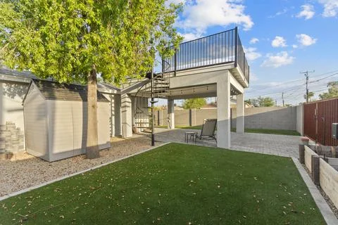 A home back yard Stock Photos