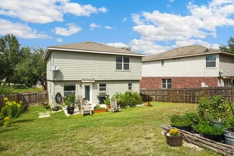 A home back yard Stock Photos