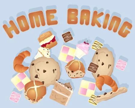 Home baking Stock Illustration