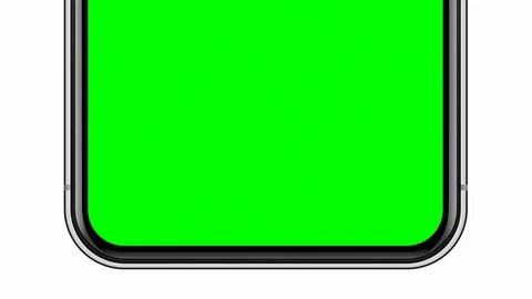 Home Bar Area iPhone X Smartphone Blank Green Phone Screen, Isolated Key Stock Footage 87796502