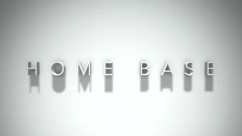 Home Base 3D title animation with shadows on a white background 動画素材 296516370