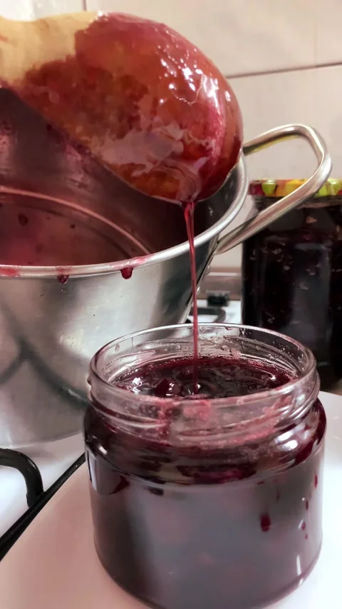 Home-based jam and dessert production business. Stock Footage 340262881