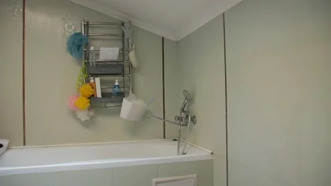 Home bathroom interior Stock Footage 165969145