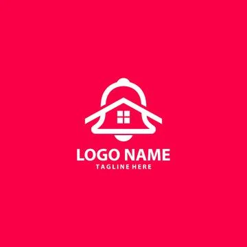 Home bell logo design vector Stock Illustration