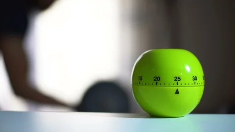 Home Biceps Workout with a Tomato timer in corona virus quarantine - with sound Stock Footage 129842004