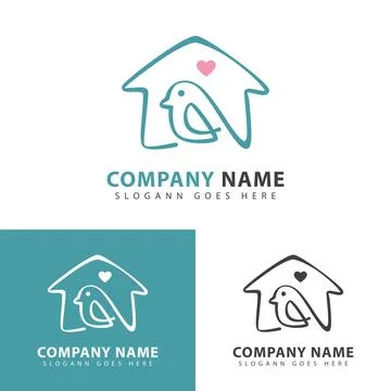 Home bird logo Stock Illustration