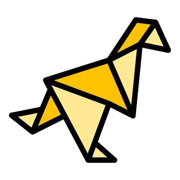 Home bird origami icon vector flat Stock Illustration