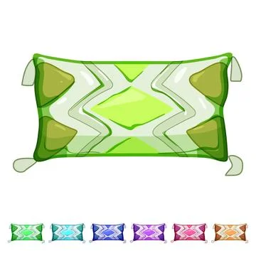 Home boho pillow cartoon vector graphic Stock Illustration