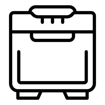 Home bread baker icon outline vector. Electric loaf maker Stockillustratie