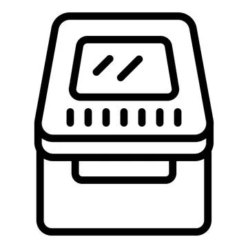 Home bread machine icon outline vector. Loaf maker Stock Illustration