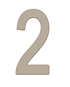 Home Bread Numbers 2 on White Background Stock Illustration