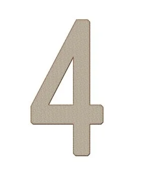Home Bread Numbers 4 on White Background Stock Illustration