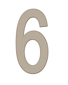 Home Bread Numbers 6 on White Backgroun イラスト素材