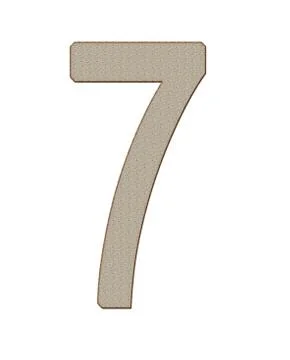 Home Bread Numbers 7 on White Background イラスト素材