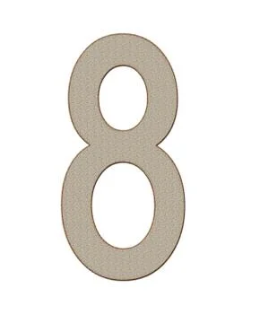 Home Bread Numbers 8 on White Background イラスト素材