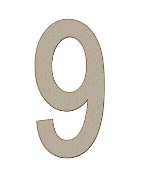 Home Bread Numbers 9 on White Background Stock Illustration