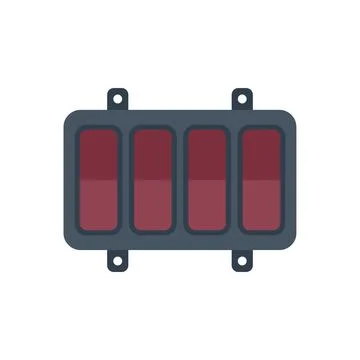 Home breaker icon flat vector. Fuse panel Stock Illustration