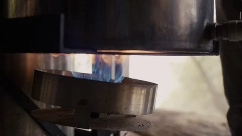Home Brewing Burning on Kettle Stock Footage 95298474