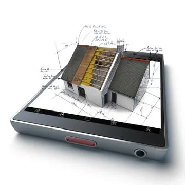 Home building app Stock Illustration