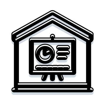 Home business analytics presentation with data charts Stock Illustration