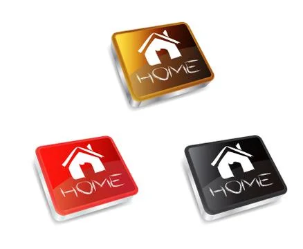 Home button 3d Stock Illustration