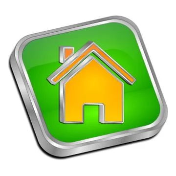 Home Button - 3D illustration イラスト素材