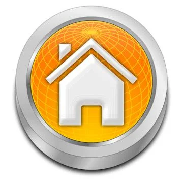 Home Button - 3D illustration Stock Illustration