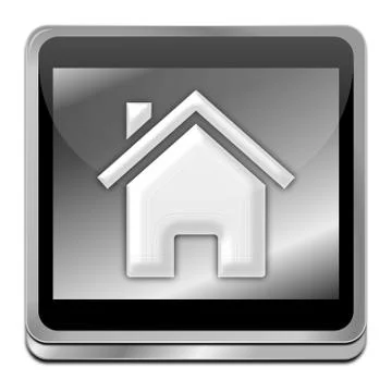 Home Button - 3D illustration Stock Illustration