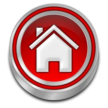 Home Button - 3D illustration Illustrazione stock