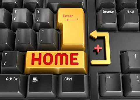 Home button Home button , This is a computer generated and 3d rendered pic... Stock Photos