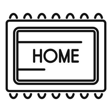 Home button icon showing website homepage or return Stock Illustration